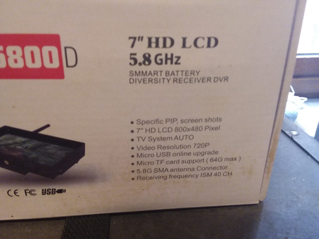 EACHINE LCD5800D 5.8G 40ch 7 inch fpv monitor, Audio, Tv en Foto, Cameradrone, Overige merken, Nieuw, Ophalen of Verzenden
