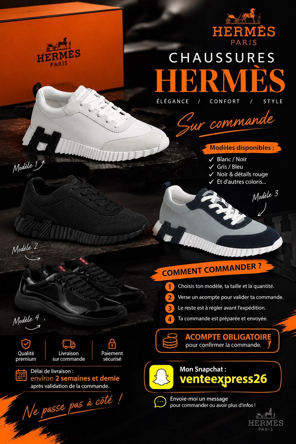 Chaussures Hermes Homme et Femmes, Enlèvement ou Envoi, Comme neuf