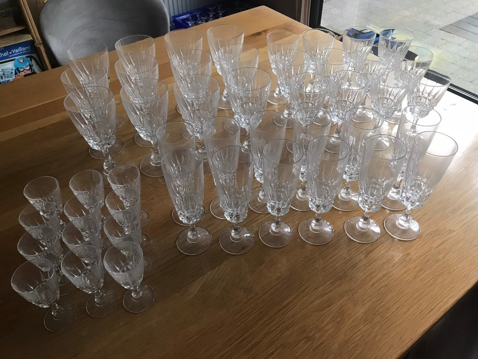 Kristallen glasservies 48-delig, Ophalen