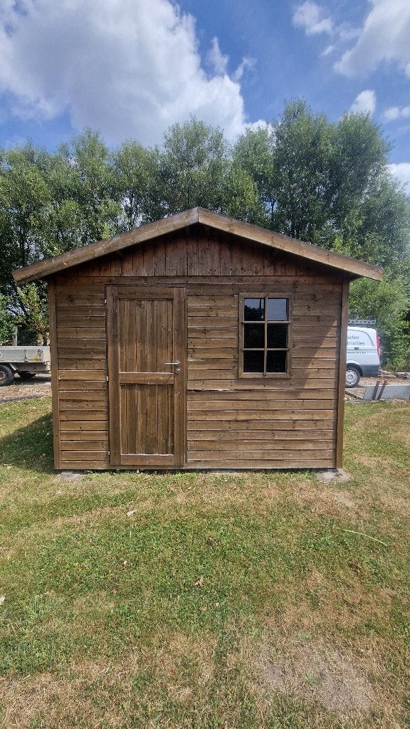Maison de jardin en bois env. 3,07 m x 2,56 m, 200 à 400 cm, 250 à 300 cm, Comme neuf, Enlèvement