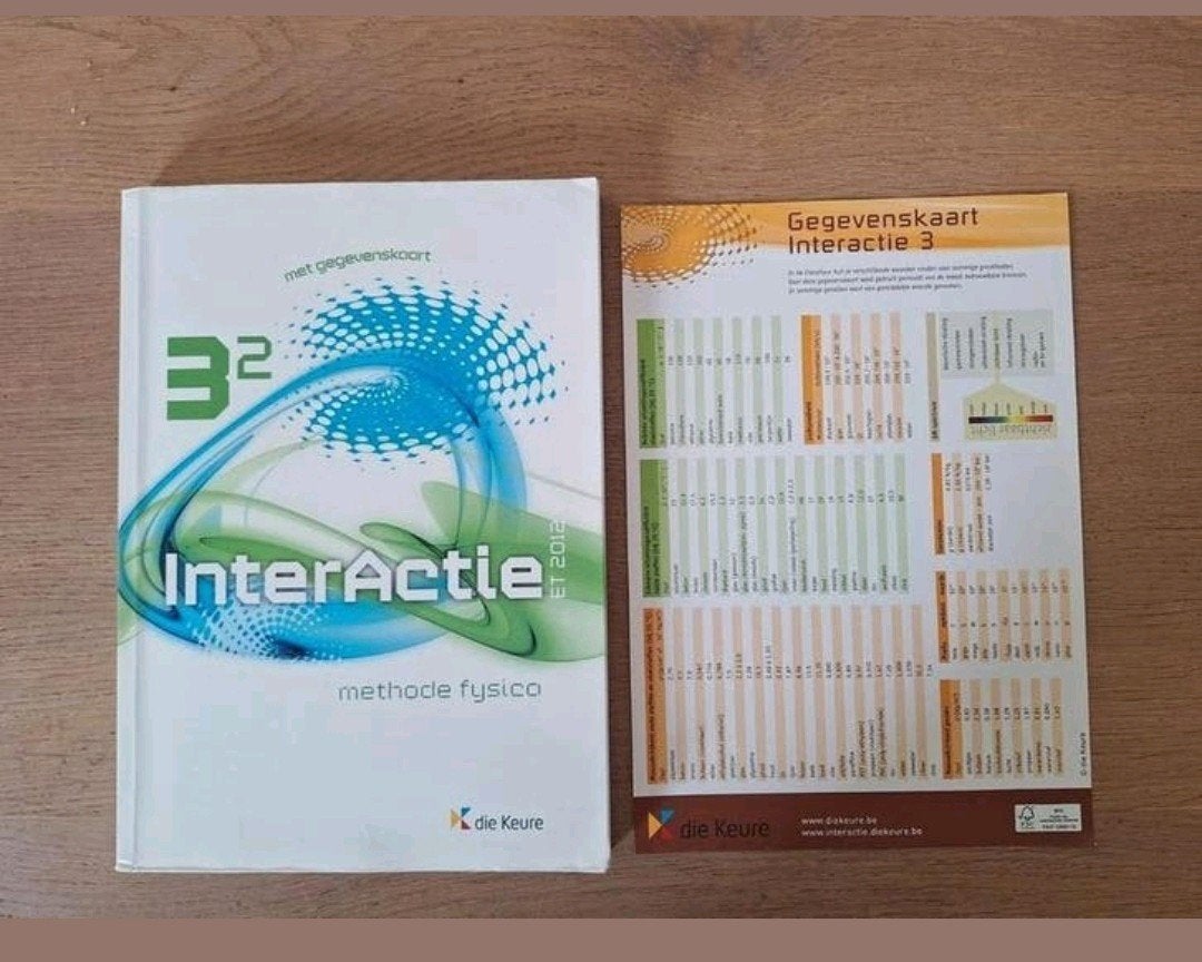 Leerboek Fysica Interactie 3.2 inclusief gegevenskaart, Ophalen of Verzenden, Zo goed als nieuw, ASO, Natuurkunde