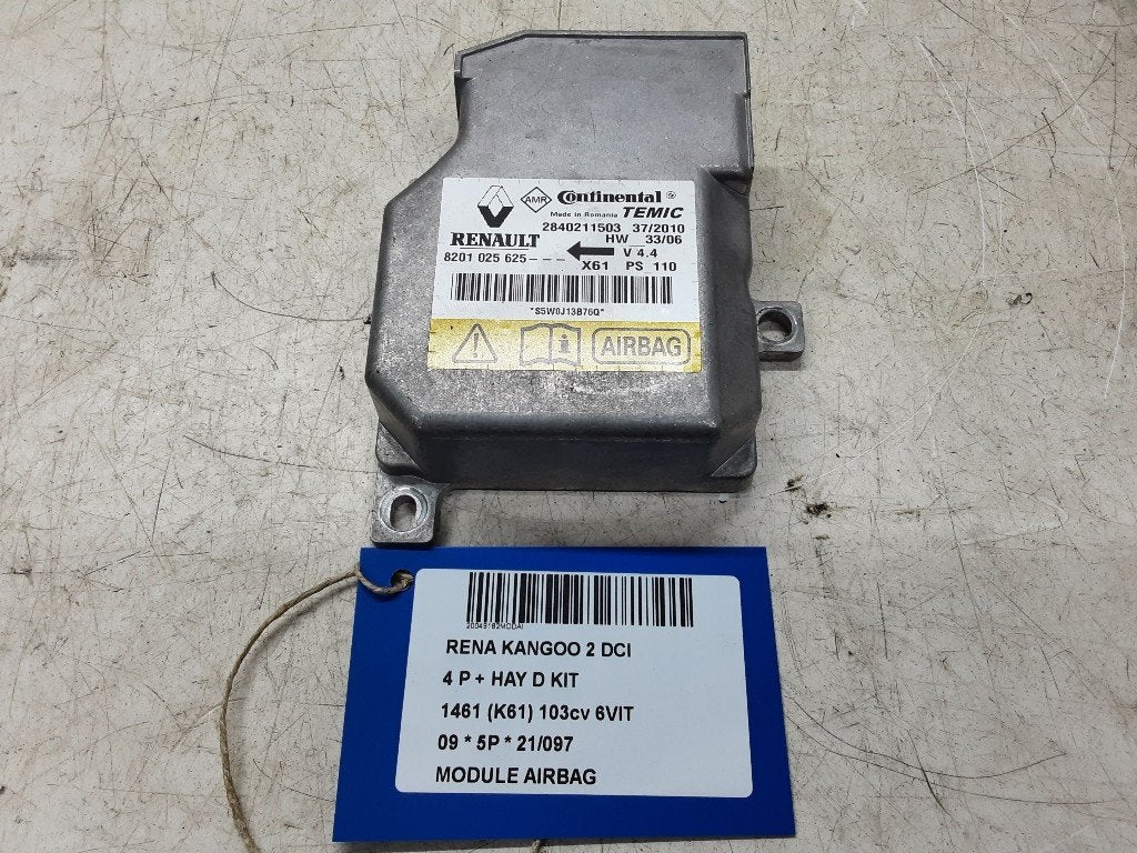 COMPUTER AIRBAG Kangoo / Grand Kangoo (KW) (8201025625), Gebruikt, Renault