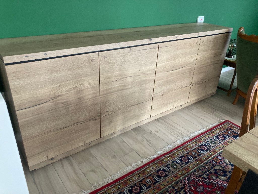 Dressoir 4 deurs, Ophalen, Zo goed als nieuw, 200 cm of meer, Modern