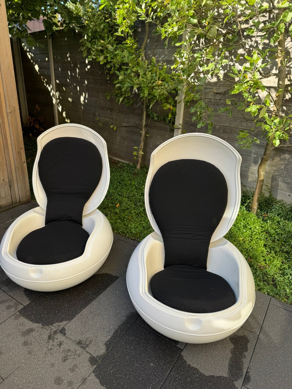 Garden Egg Chair, Peter Ghyczy, Space age 1998, Ophalen, Wit, Object, Set