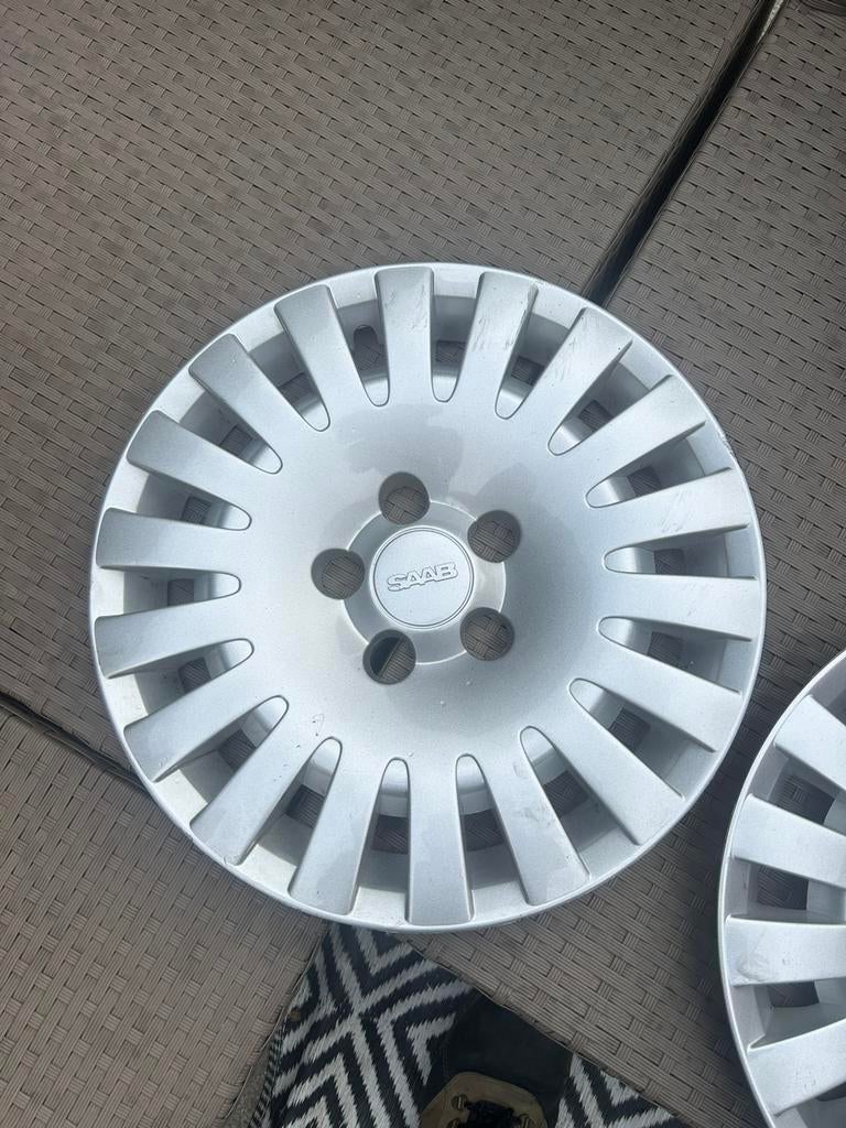 Saab 9-3 wieldoppen 15inch, Ophalen, Zo goed als nieuw