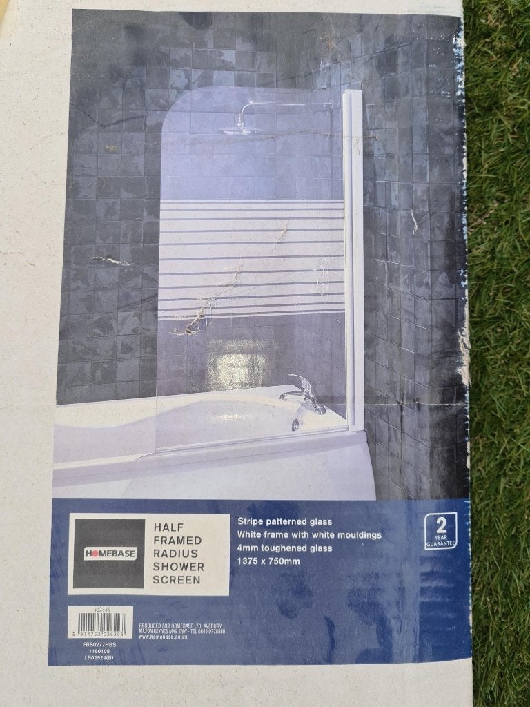 Douchescherm voor bad, Doe-het-zelf en Bouw, Ophalen, Zo goed als nieuw, Glas, Overige typen