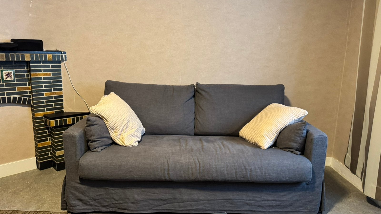 Te koop: IKEA 2-zitsbank – grijs, Enlèvement, Comme neuf