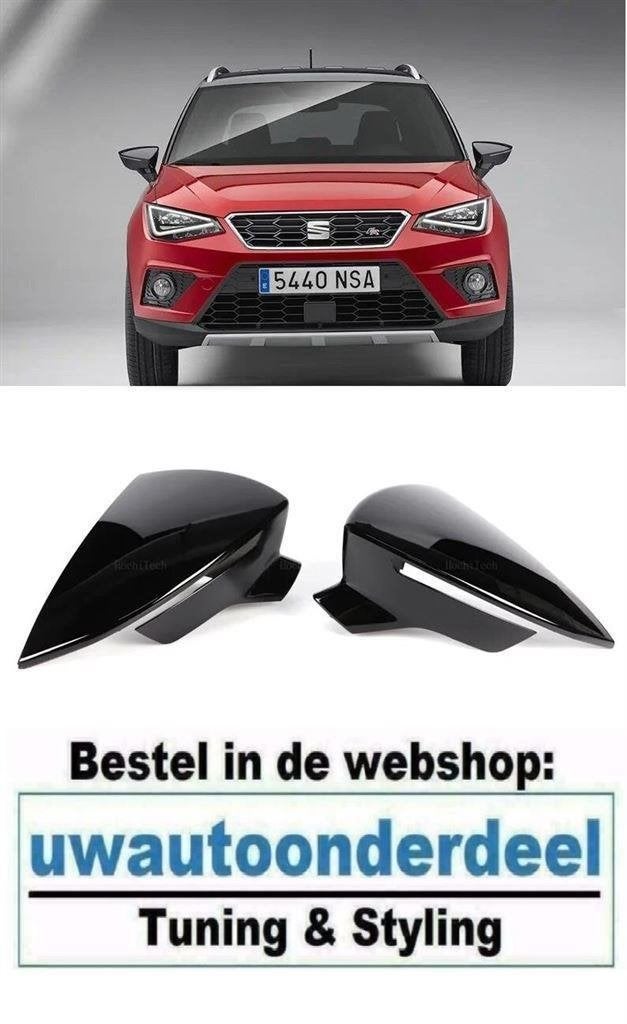 Spiegelkap Spiegelkappen Glans Zwart Cupra FR Look Voor Seat, Auto diversen, Verzenden
