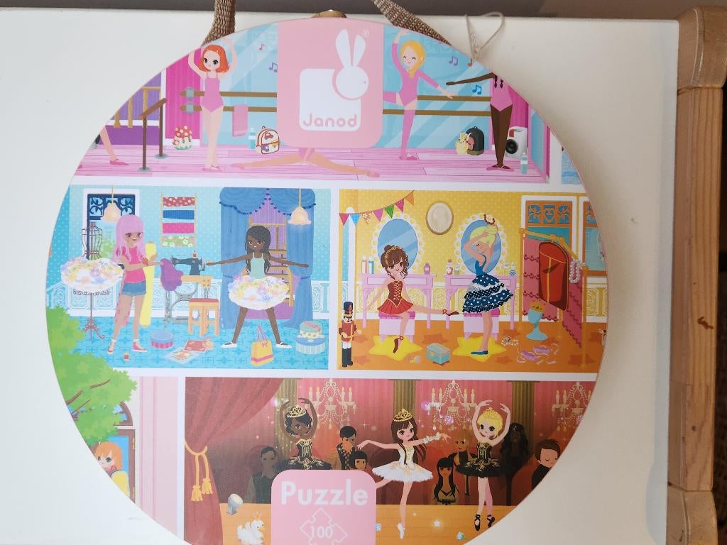 Janod puzzel ballet 100 st. (vanaf 5 jaar) in koffertje, Ophalen, Meer dan 50 stukjes, Gebruikt, 6 jaar of ouder