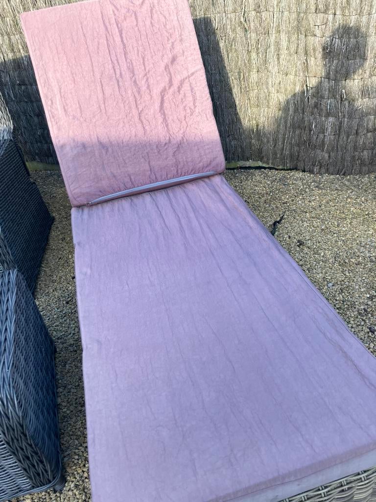 Chaise longue de jardin en rotin, Jardin & Terrasse, Chaises longues, Enlèvement, Comme neuf, Rotin