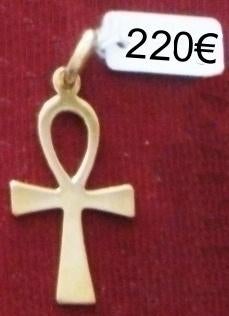 Pendentif croix de vie ou latine or 18/9K ou plaqué or, NEUF, Overige materialen, Nieuw, Ophalen of Verzenden, Kruis of Symbool