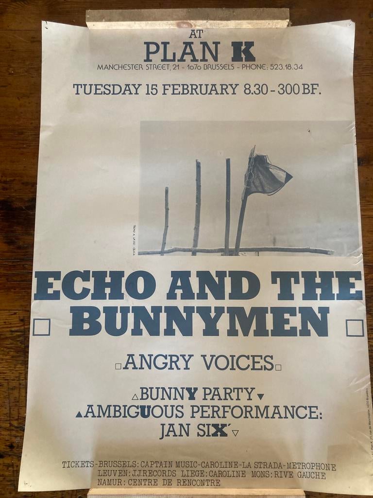 Concertposter van Echo and the Bunnymen, Verzamelen, Muziek, Artiesten en Beroemdheden, Ophalen of Verzenden, Gebruikt