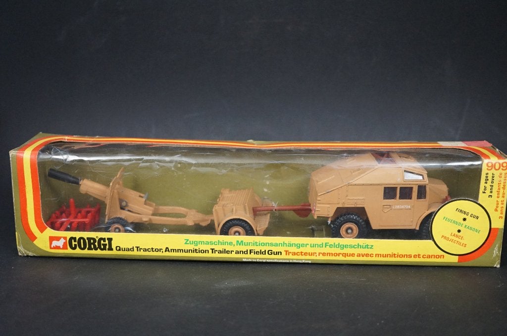 Corgi Toys Quad tractor / ammunition / Field gun - TOP, Ophalen of Verzenden