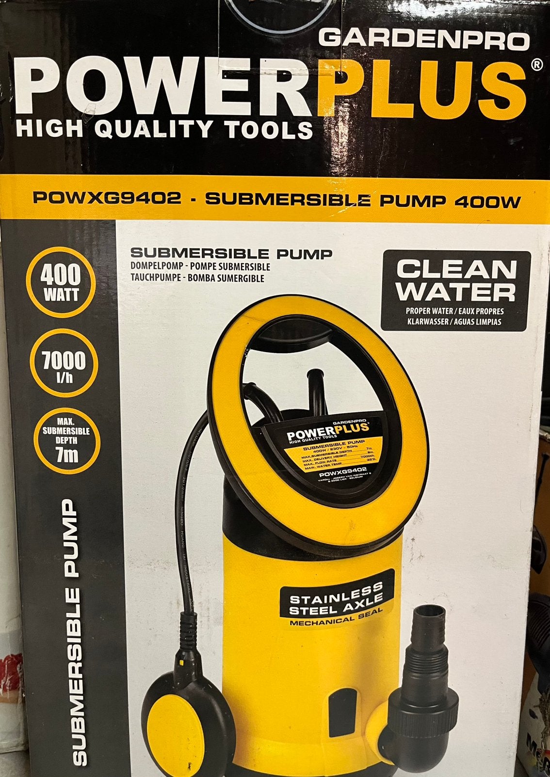 Powerplus POWXG9402 pomp 400W 700L, Jardin & Terrasse, Pompes à eau, Comme neuf, Pompe à eaux claires, Enlèvement ou Envoi