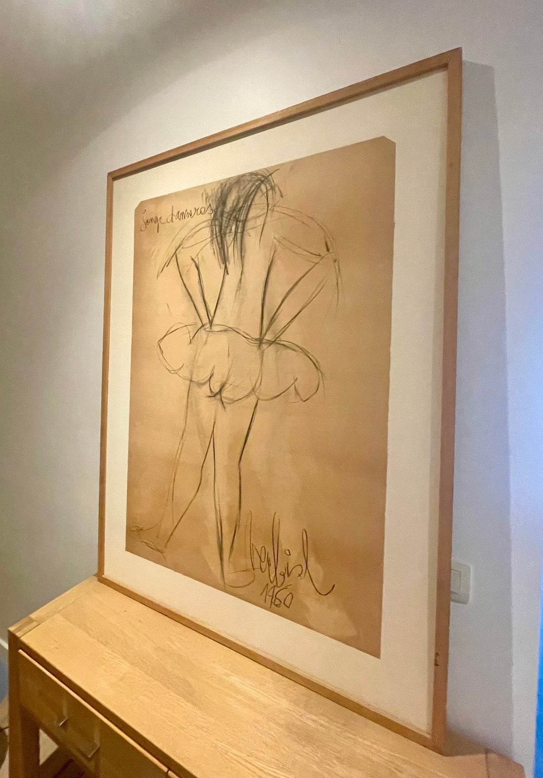 Maurits VERBIST (1913-1984) - grote tekening, Antiek en Kunst, Ophalen of Verzenden, Tekening, Potloodtekening, Ingelijst