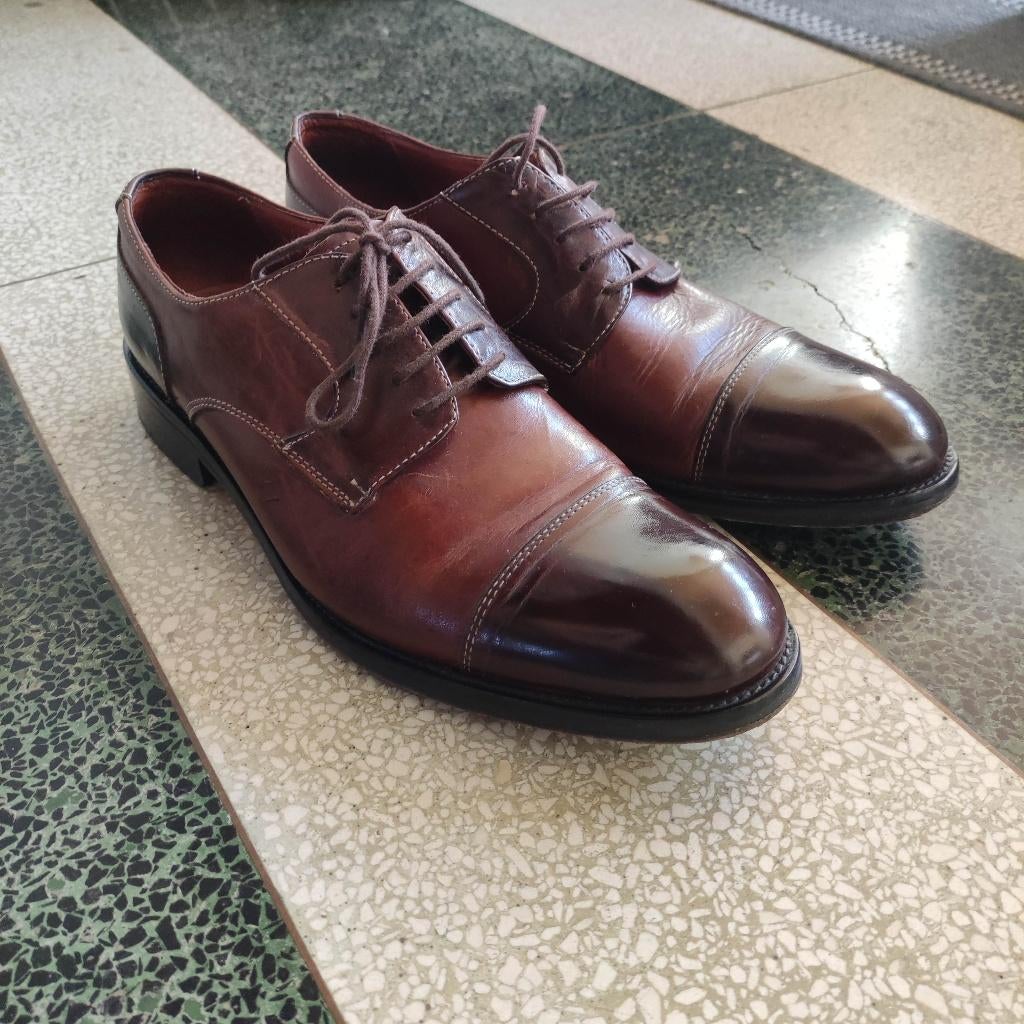 Herenschoenen Mario Alborino (leer), Vêtements | Hommes, Chaussures, Chaussures à lacets, Enlèvement, Porté, Mario Alborino