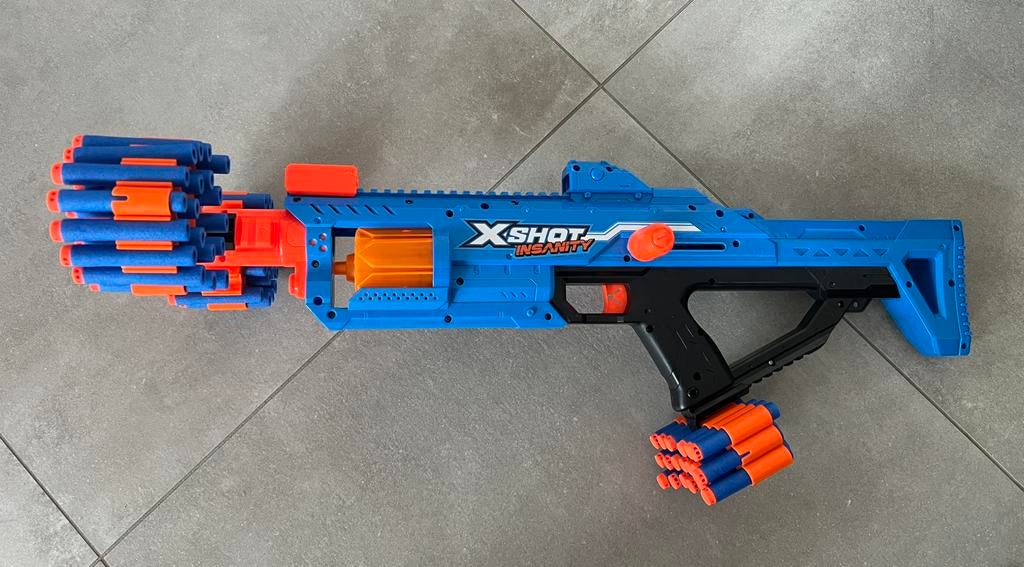 Nerf Xshot Insanity groot, Ophalen of Verzenden, Gebruikt