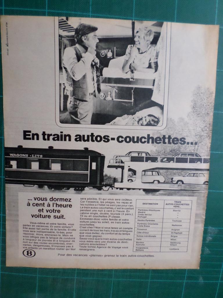 Transport ferroviaire - publicité papier - SNCB - 1975, Enlèvement ou Envoi, Utilisé, Train, Autres types
