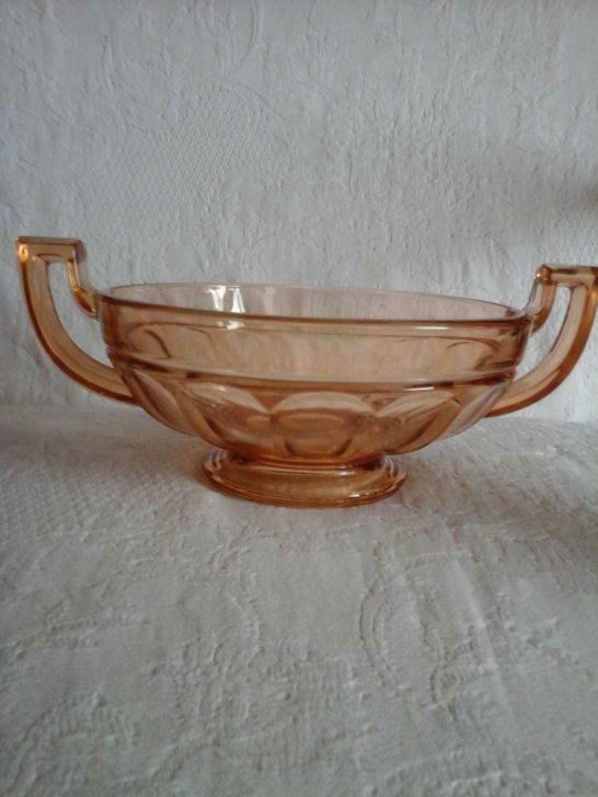 Vaas / schaal "Noémie" art deco "Luxwal" in kristal VSL 1930, Antiek en Kunst, Ophalen of Verzenden