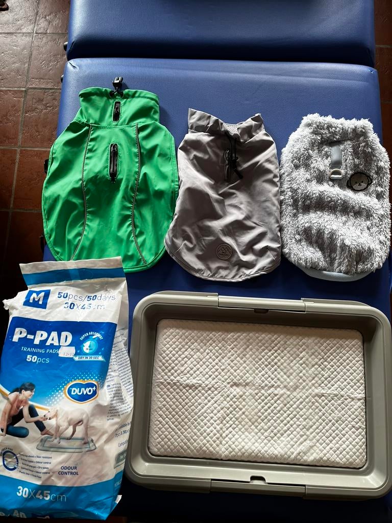 Plasmatje, jasjes en harnasje voor kleine hond of puppy, Dieren en Toebehoren, Ophalen, Gebruikt