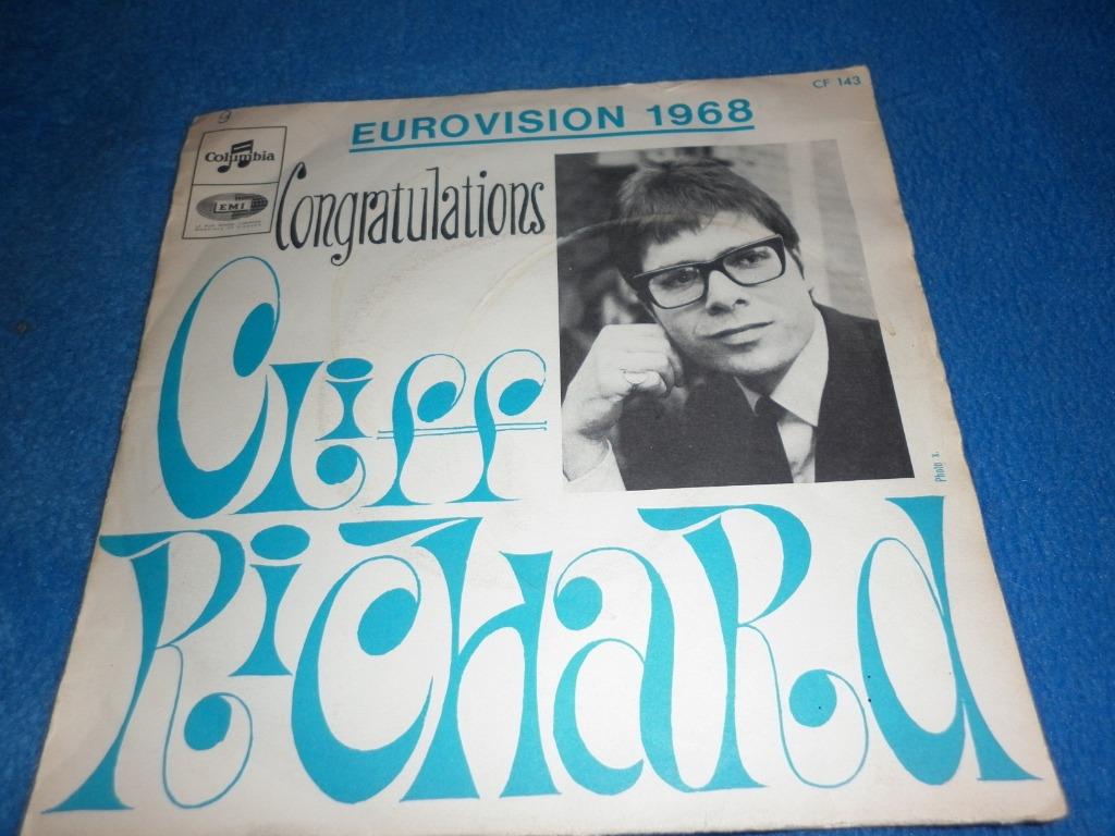 single vinyl - Cliff Richard-Congratulations-Eurovision 1968, Cd's en Dvd's, Vinyl Singles, Ophalen of Verzenden, Pop