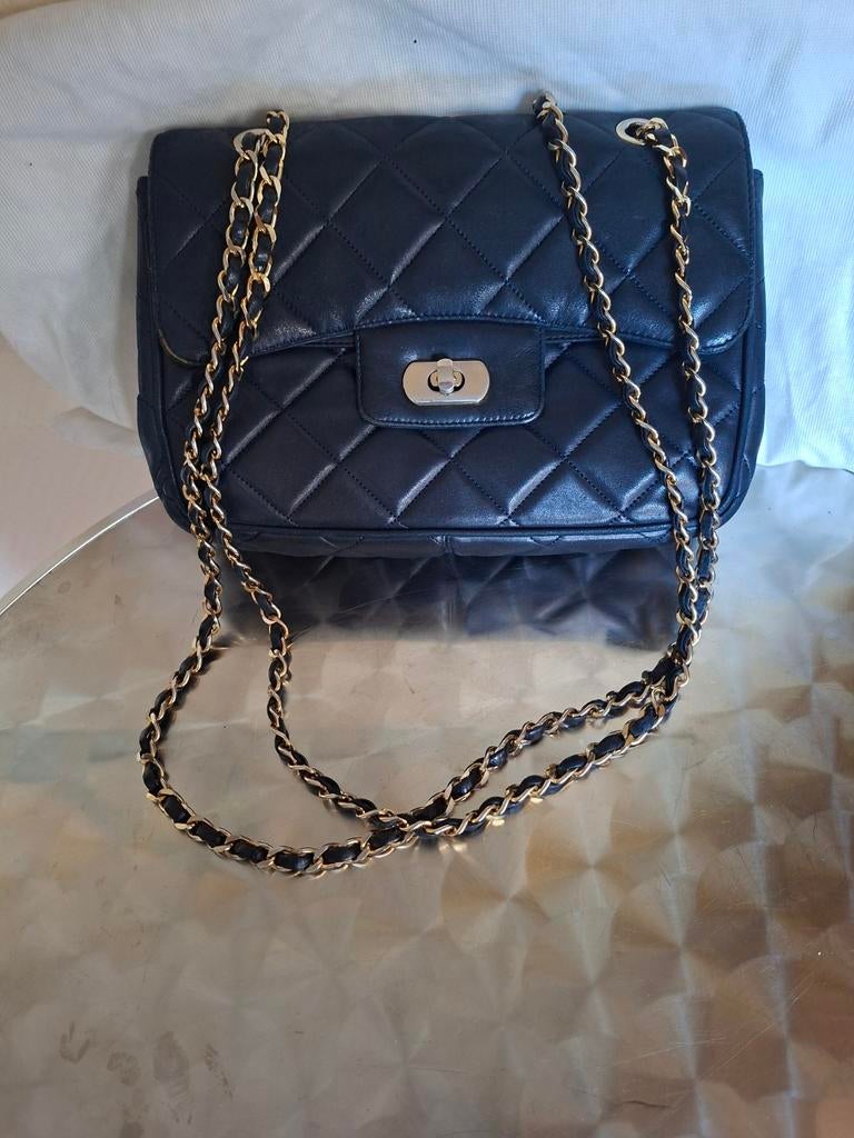 Sac TONEMME bleu marine vintage, Enlèvement ou Envoi, Bleu