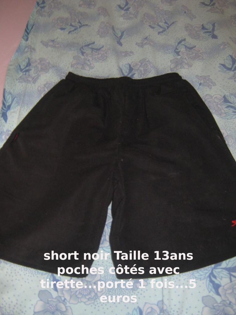 short noir taille 13 ans, Enlèvement ou Envoi, Neuf, Garçon, Vêtements de sport ou Maillots de bain