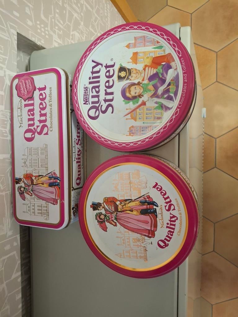 3 blikken dozen quality street, Verzamelen, Blikken, Ophalen of Verzenden, Gebruikt