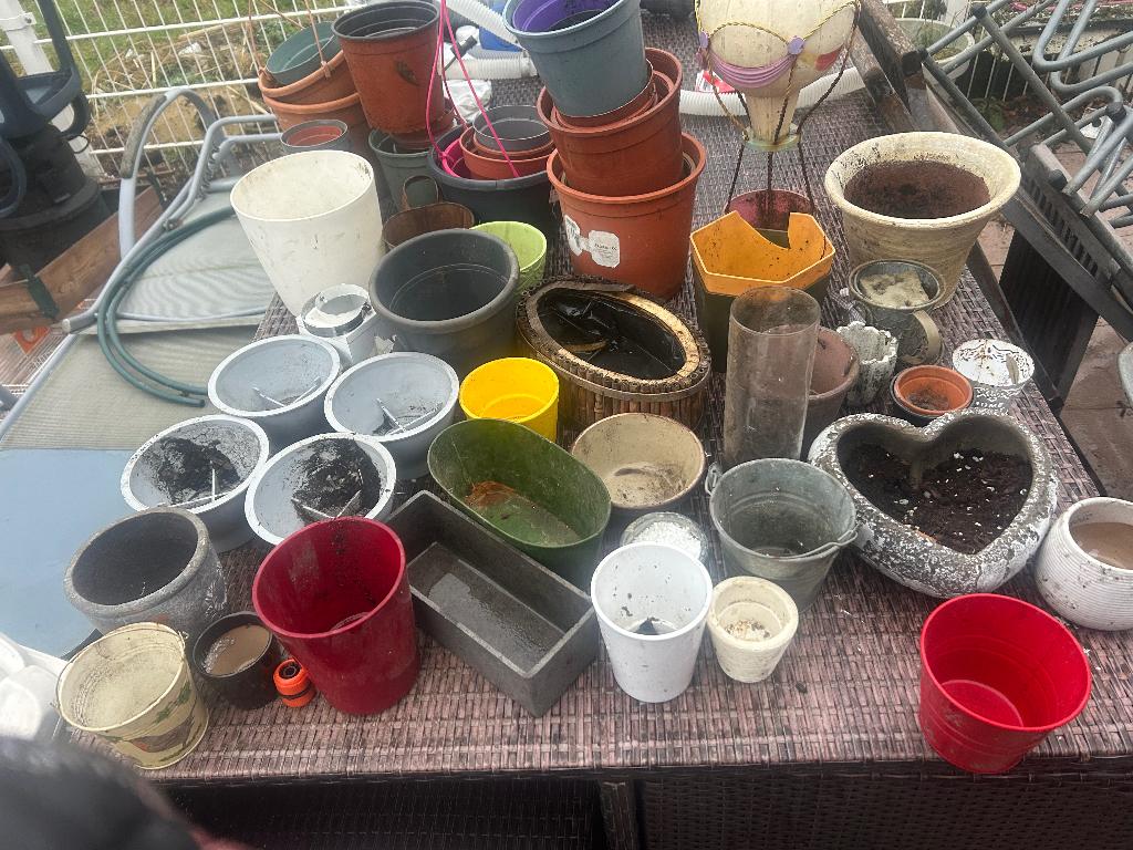 Lot van allemaal cache potten en sierpotten, Tuin en Terras, Gebruikt, Binnen, Minder dan 40 cm, Overige vormen