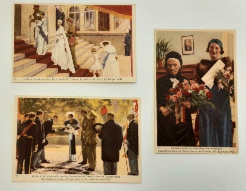 21 chromos Belgische koningin Astrid cote d' or 1936 (1€/1 ), Verzamelen, Foto's en Prenten, Ophalen of Verzenden