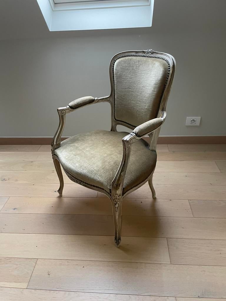 Louis Quinze XV antiek bijzet zeteltje houtsnijwerk, Ophalen