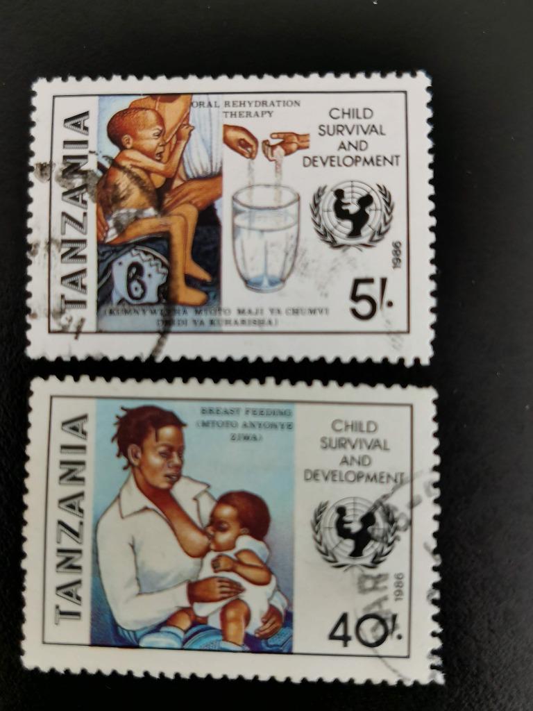 Tanzanie 1986 - contre la mortalité infantile, Timbres & Monnaies, Timbres | Afrique, Enlèvement ou Envoi, Tanzanie, Affranchi