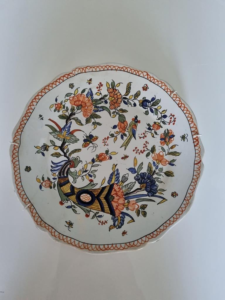 Assiette peinte antique, Antiquités & Art, Enlèvement ou Envoi