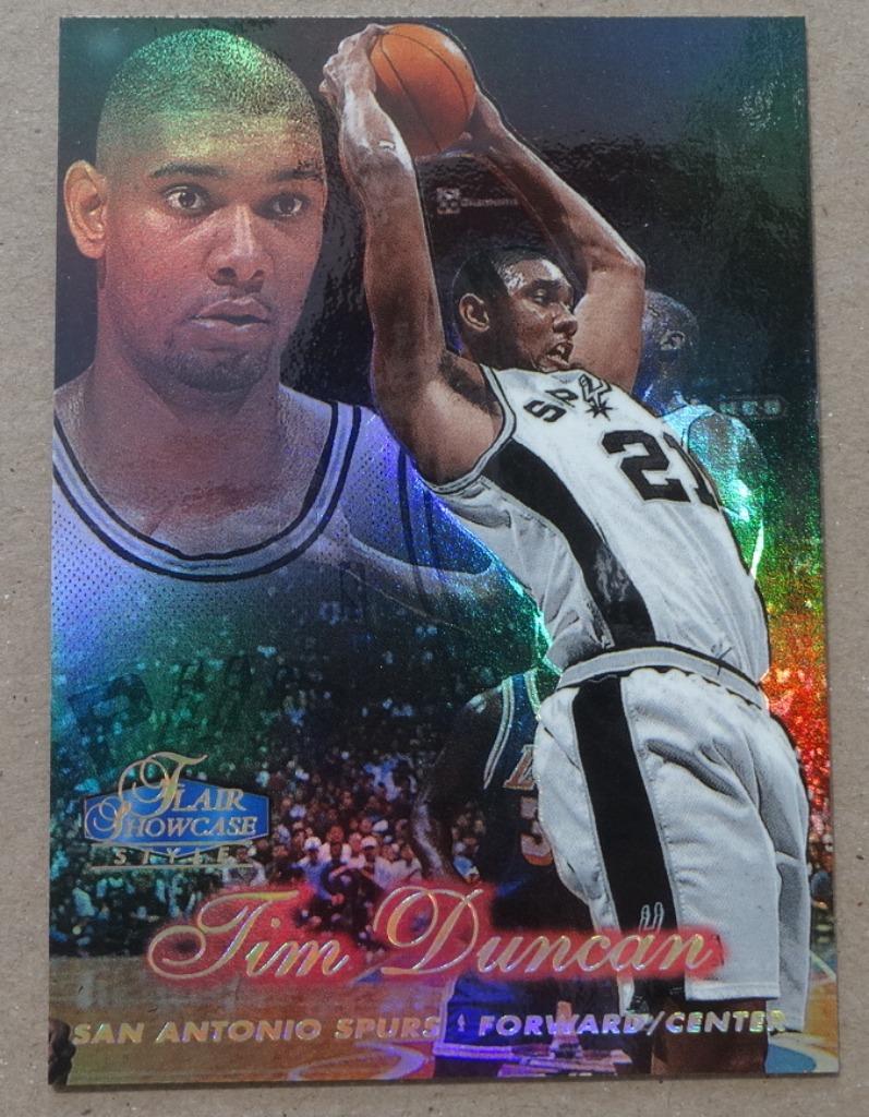 1998 Flair Tim Duncan RC - Row 2 / Seat 5 - Showstopper, Sport en Fitness, Basketbal, Zo goed als nieuw, Overige typen, Verzenden