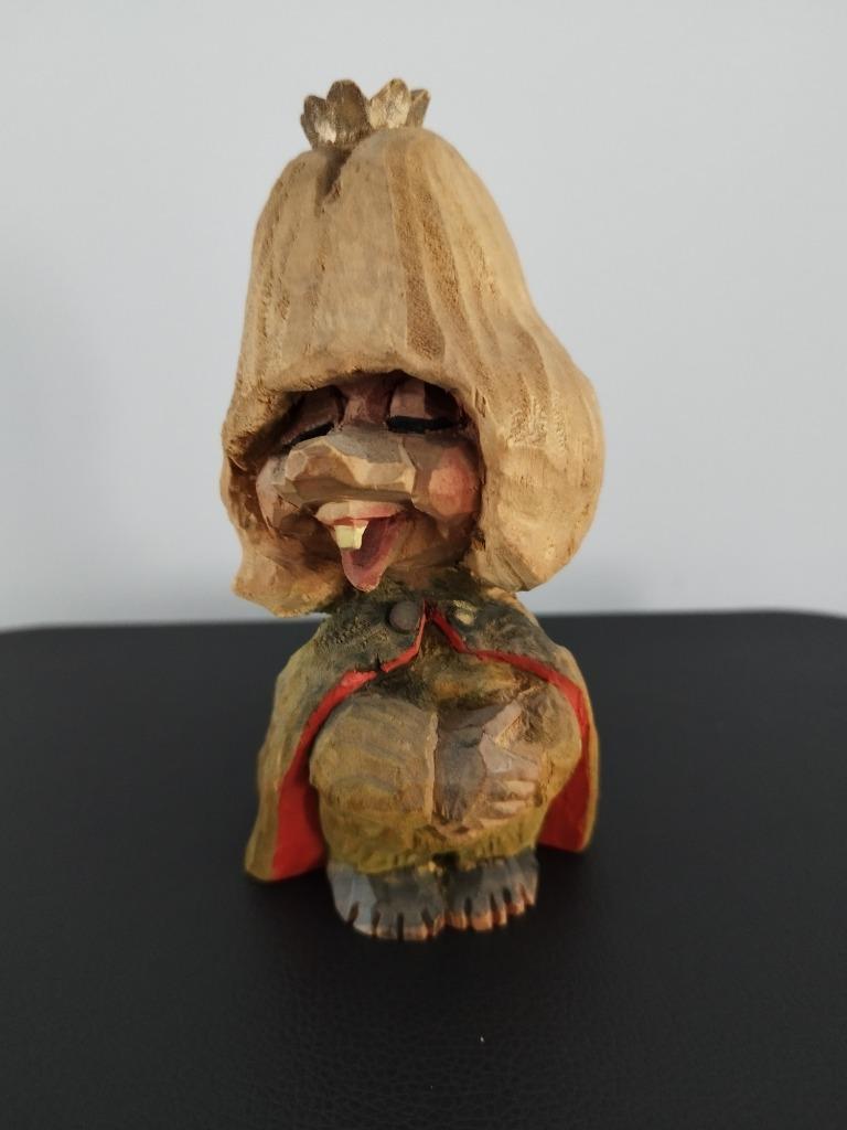 Sculpté en bois Norvégien Henning Troll Queen, Collections, Enlèvement ou Envoi, Utilisé