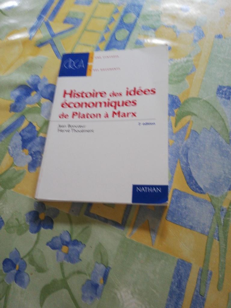 Jean Bon cœur. . Histoire des idées économiques de Platon a, Enlèvement ou Envoi, Comme neuf