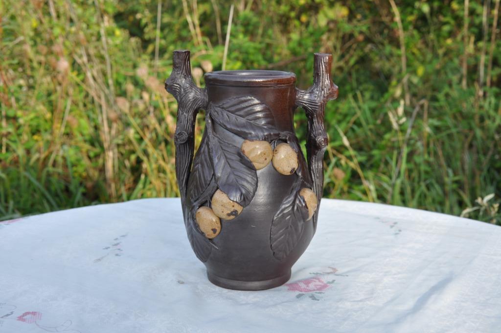 vase en gres decor prunes, Enlèvement ou Envoi