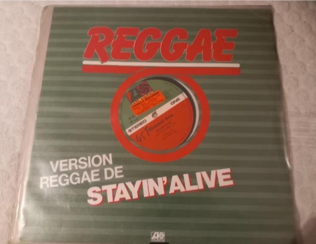 Vinyl 12" single Richard Ace Reggae Stayin' Alive disco pop, Ophalen of Verzenden, 12 inch, Disco