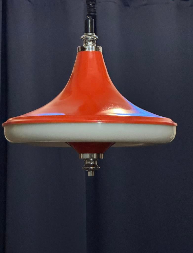 Lampe à suspension orange Ufo Space Age 1970, Enlèvement