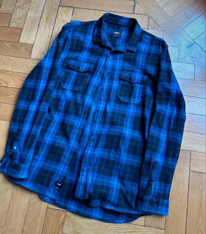 Globe flanellen hemd mt M + hoedje Nieuw, Kleding | Heren, Overhemden, Ophalen of Verzenden, Nieuw, Blauw, Globe