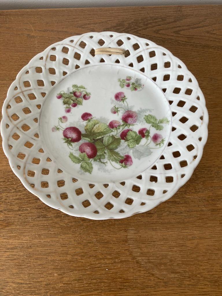 decoratie opengewerkte ruitvormig bord vintage, Ophalen of Verzenden