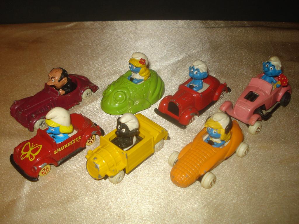 ESCI Lot de 7 Anciens Véhicules Schtroumpfs Vintage, Enlèvement ou Envoi, Utilisé, Voiture, Autres marques