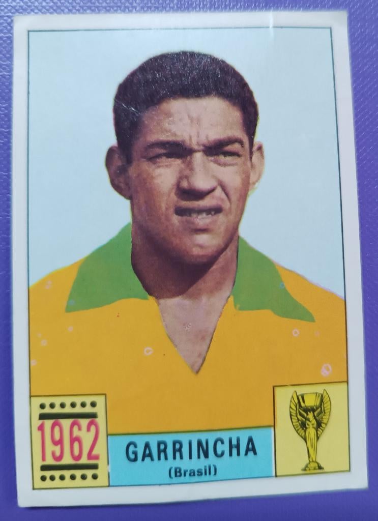 Panini KAART prent anno 1970 voetbal WK Mexico 70 GARRINCHA, Verzamelen, Sportartikelen en Voetbal, Verzenden