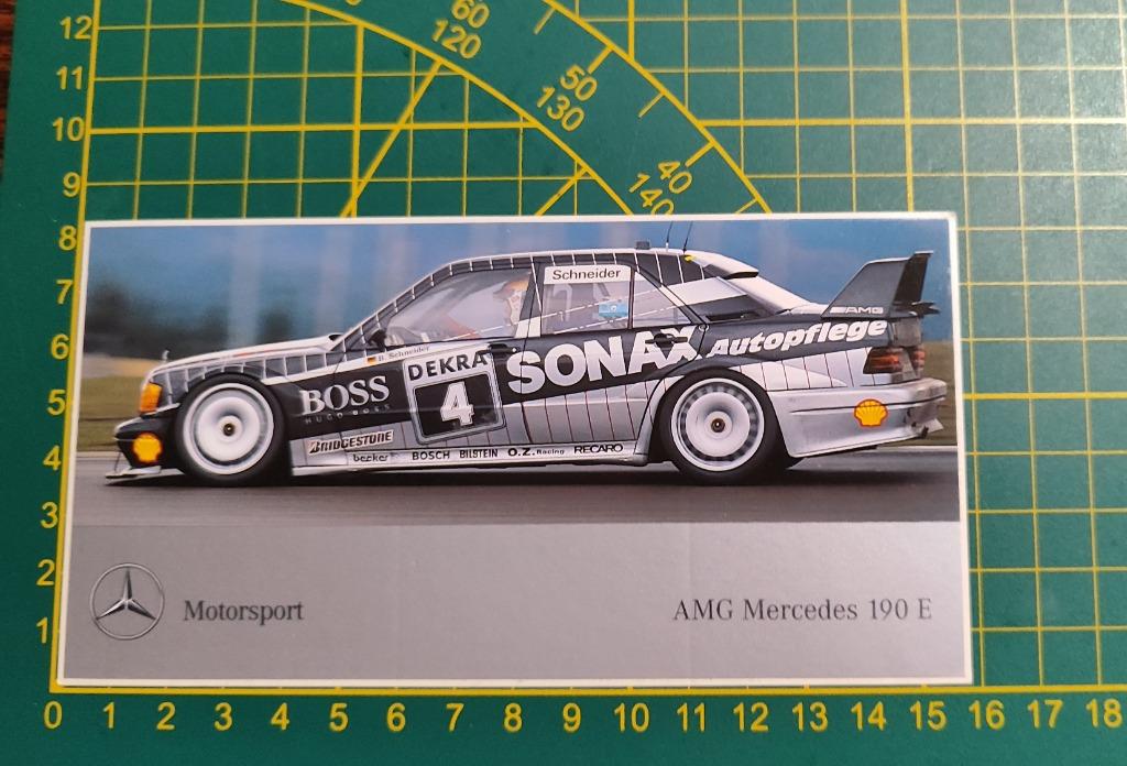 Sticker 1992 DTM Mercedes AMG 190 Bernd Schneider, Enlèvement ou Envoi