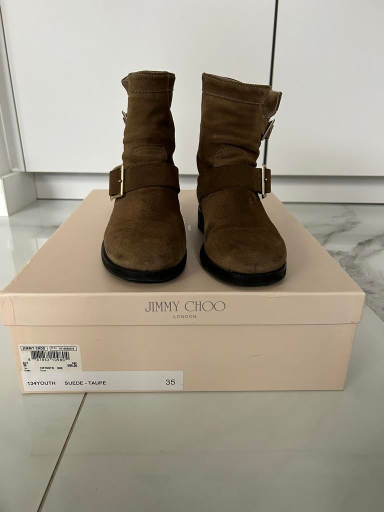 Enkel laarzen van Jimmy Choo T.35 180€, Ophalen, Gedragen