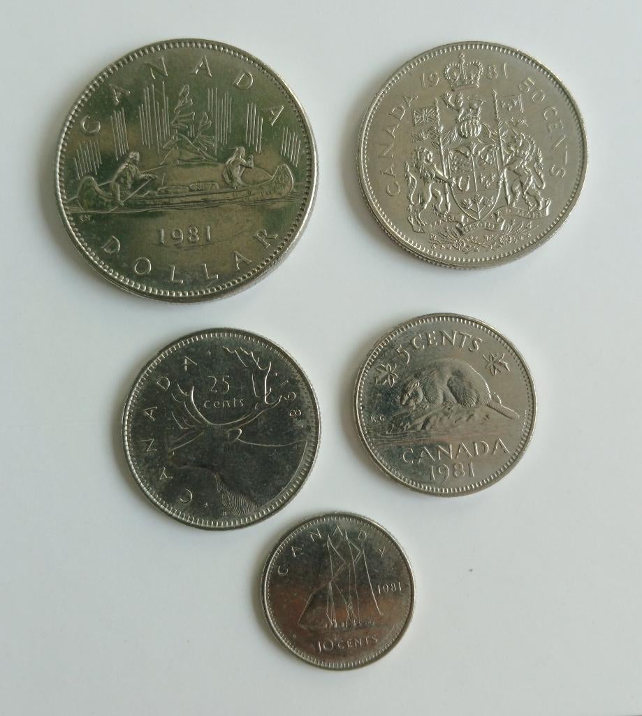 Canadese dollar zilver 1981, Postzegels en Munten, Ophalen of Verzenden, Noord-Amerika, Losse munt, Zilver