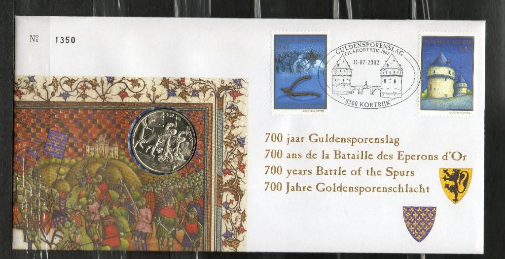Année 2002 : 3088-3089 - Numisletter : 700 ans de la Bataill, Enlèvement ou Envoi
