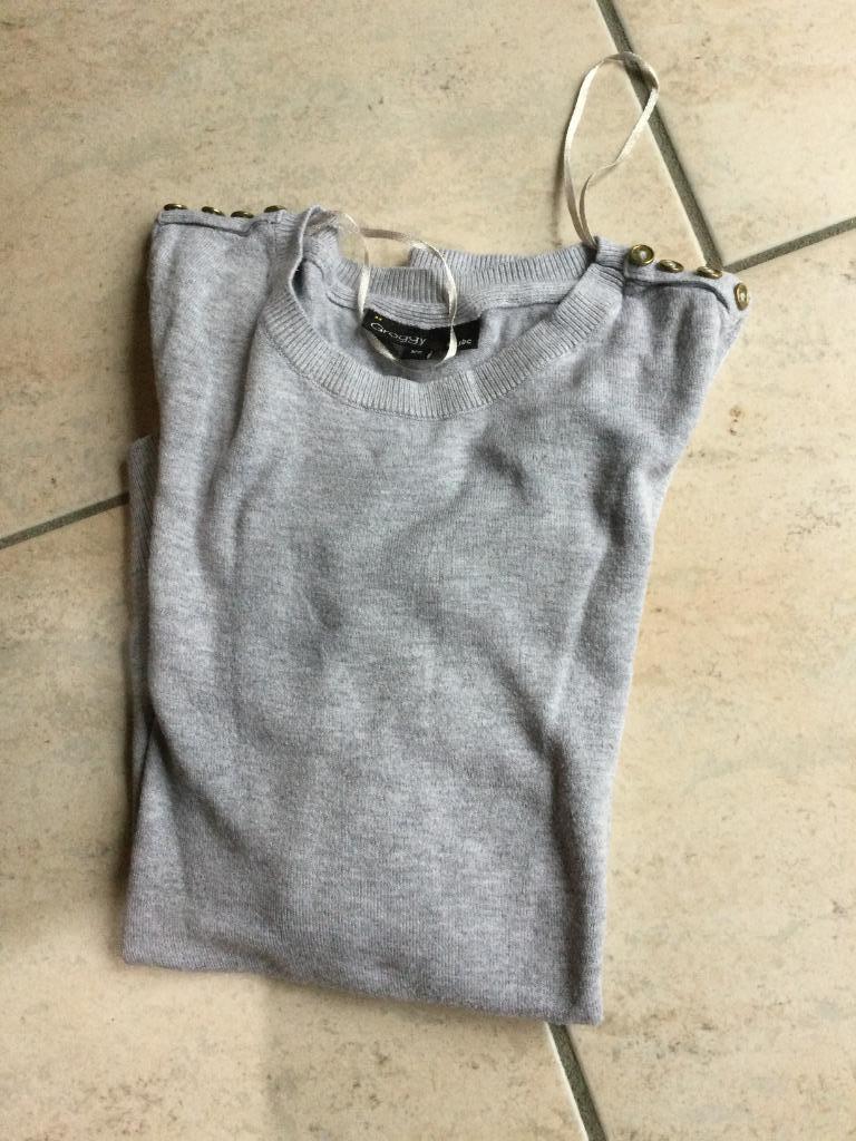 „GROGGY” T XS BLOUSE MET LANGE MOUWEN, Ophalen of Verzenden, Maat 34 (XS) of kleiner, Grijs, Gedragen