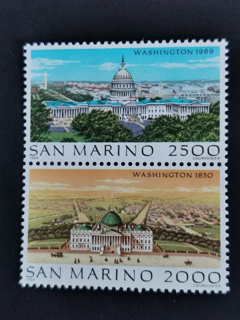 San Marino 1989 - grote wereldsteden - Washington **, Ophalen of Verzenden, Postfris