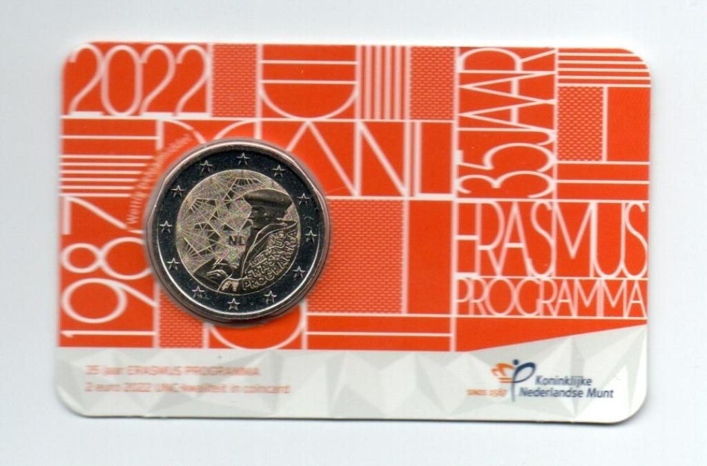 2 EURO 2022  ERASMUS  NEDERLAND    RAAR   € 20, Ophalen of Verzenden, Overige landen, 2 euro, Losse munt